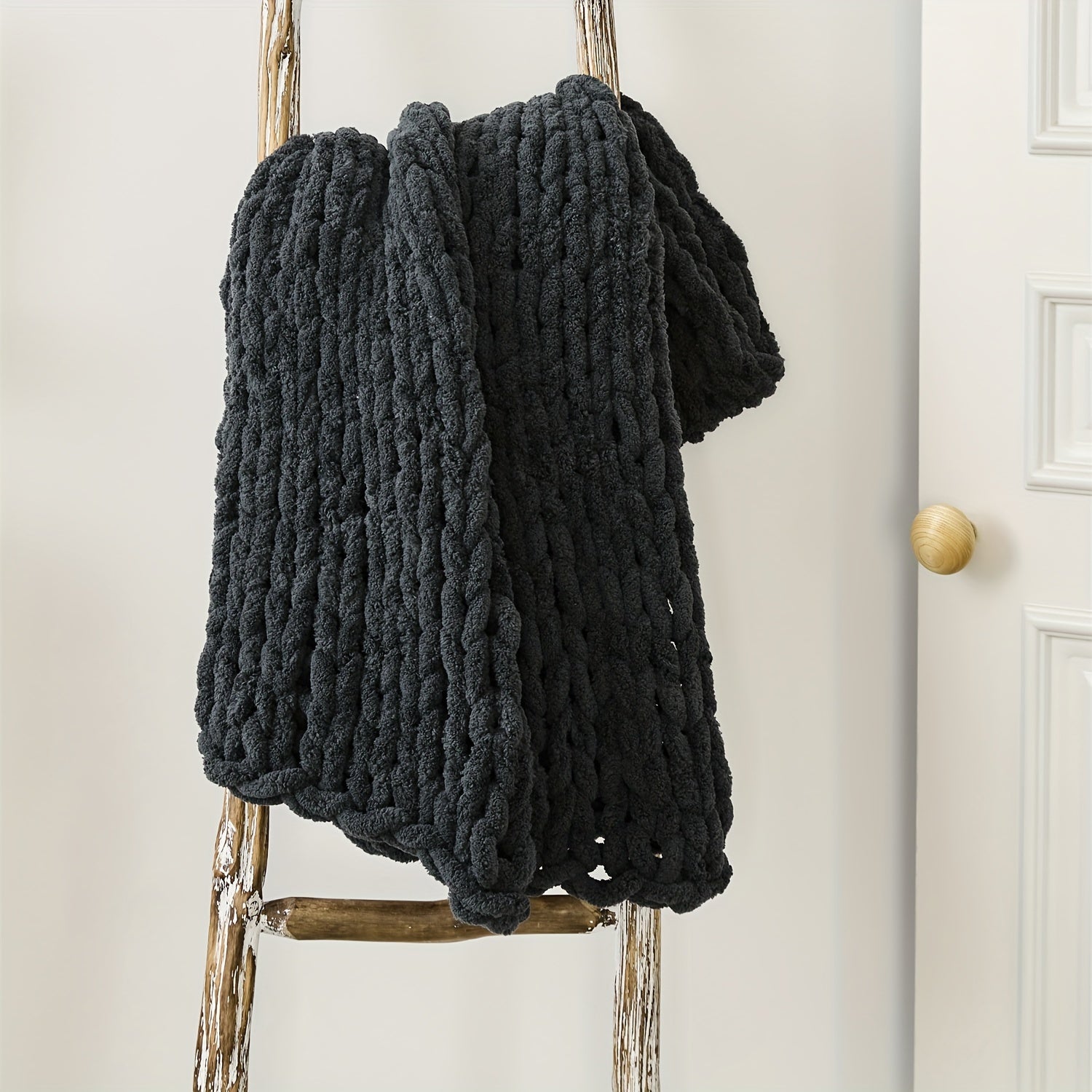 Ручная работа: плед из шенилла, мягкий и уютный, толстый вязаный плед для дивана, офиса, кровати, кемпинга или путешествий. Идеальный подарок на день рождения, Рождество или праздник для мальчиков, девочек и взрослых. Добавляет уют в любой интерьер.