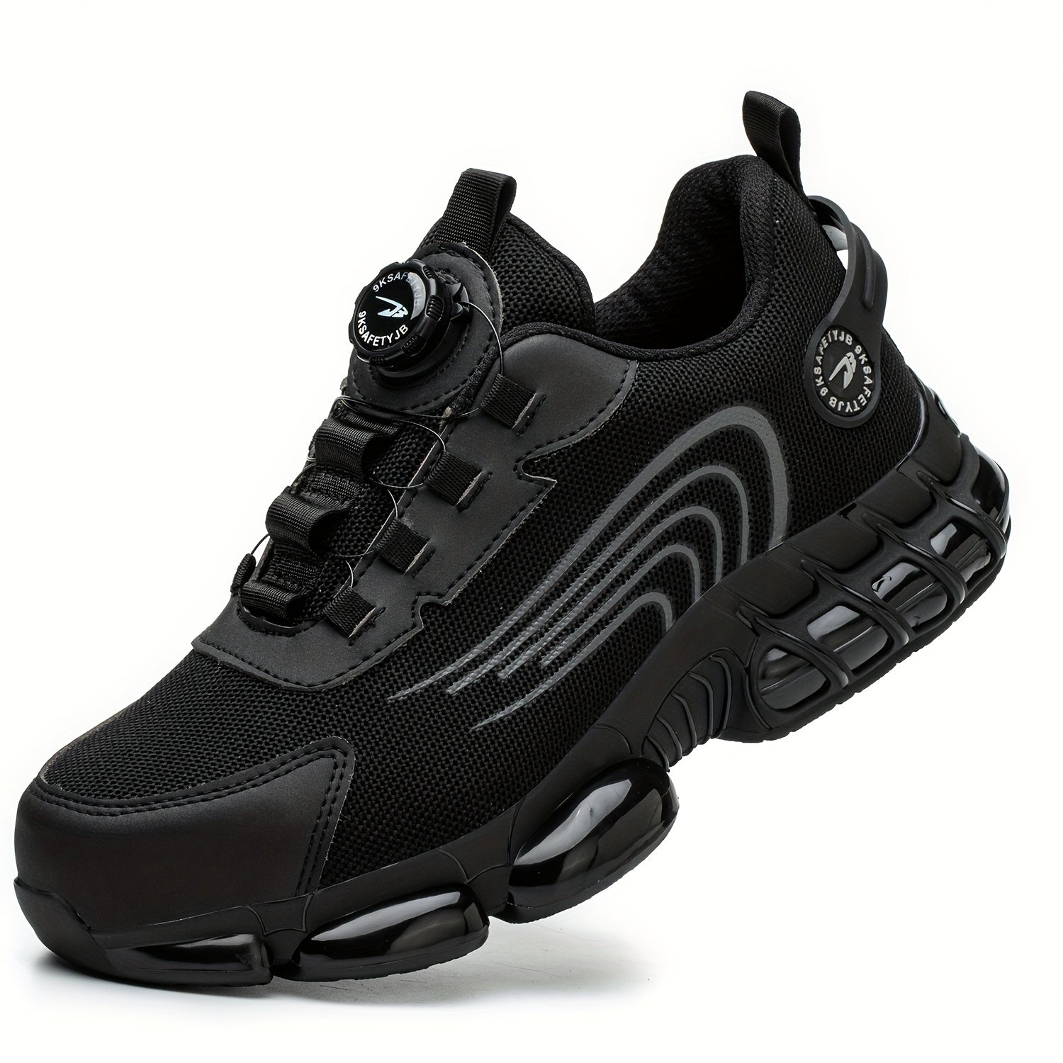 Durable Safety Shoes with Steel Toe Cap Breathable Mesh Non-Slip Rubber Sole for Work and Outdoor