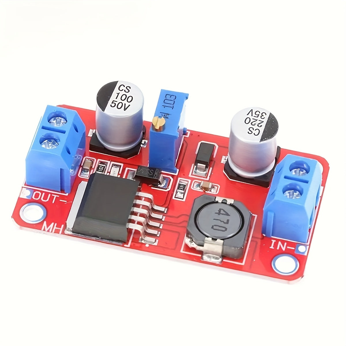 2 Pack Adjustable DC-DC Boost Converter Modules 3V-35V to 5V-40V Metal Alloy