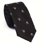 Polyester Printed Fashion Necktie with Classic Skull Design for Men, Perfect for Gift Giving