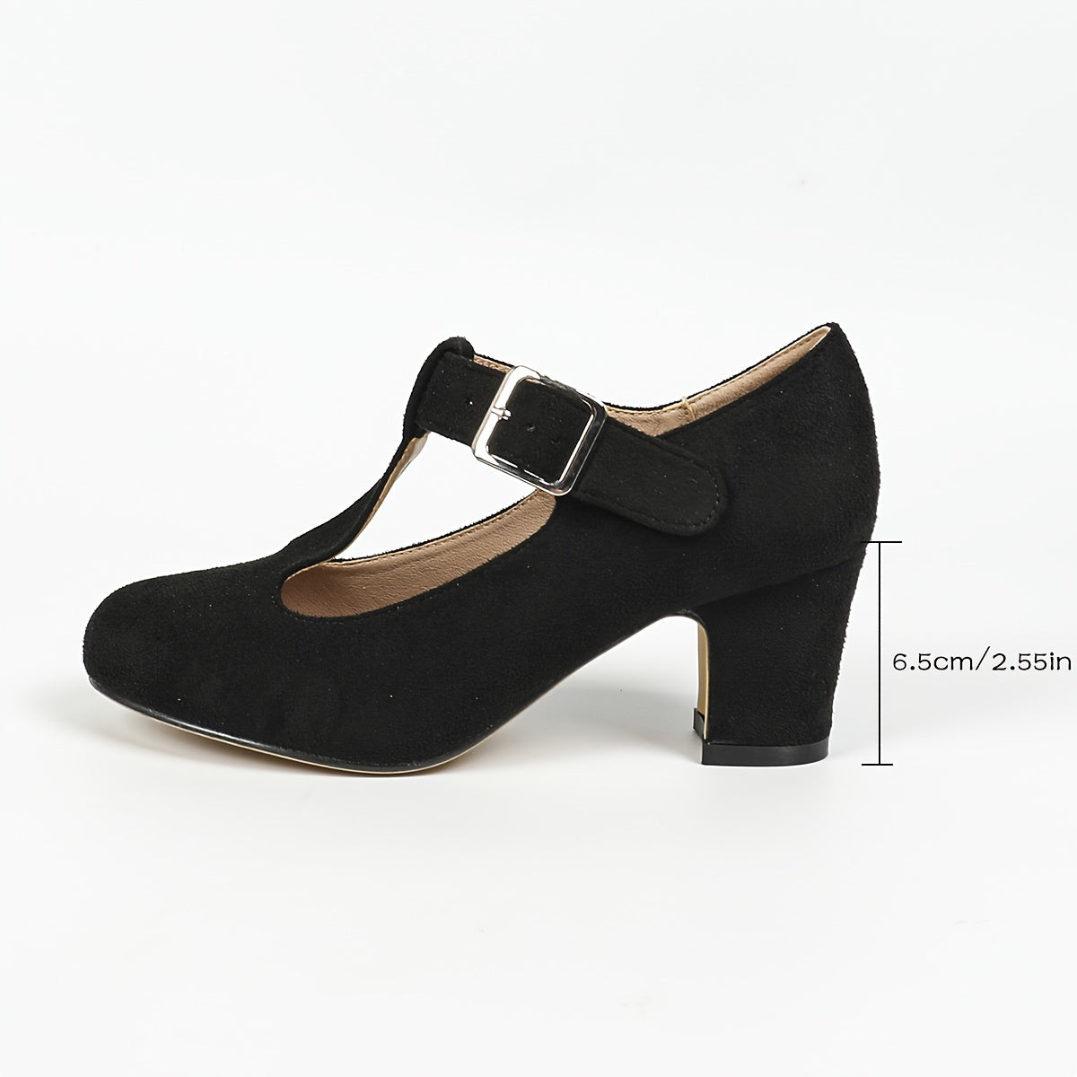 Ayollar uchun vintage Mary Jane yuqori poyabzal, barcha mavsumlar uchun, bir rangli mato blokli poyabzal