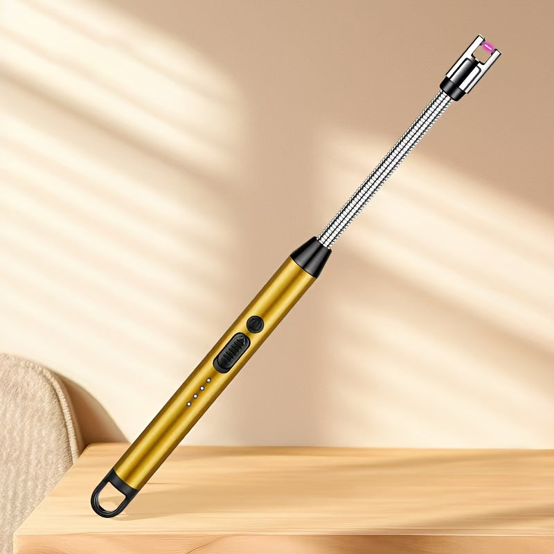 Electronic Lighter Rechargeable Metal Plastic Gas Stove Ignition Multicolor