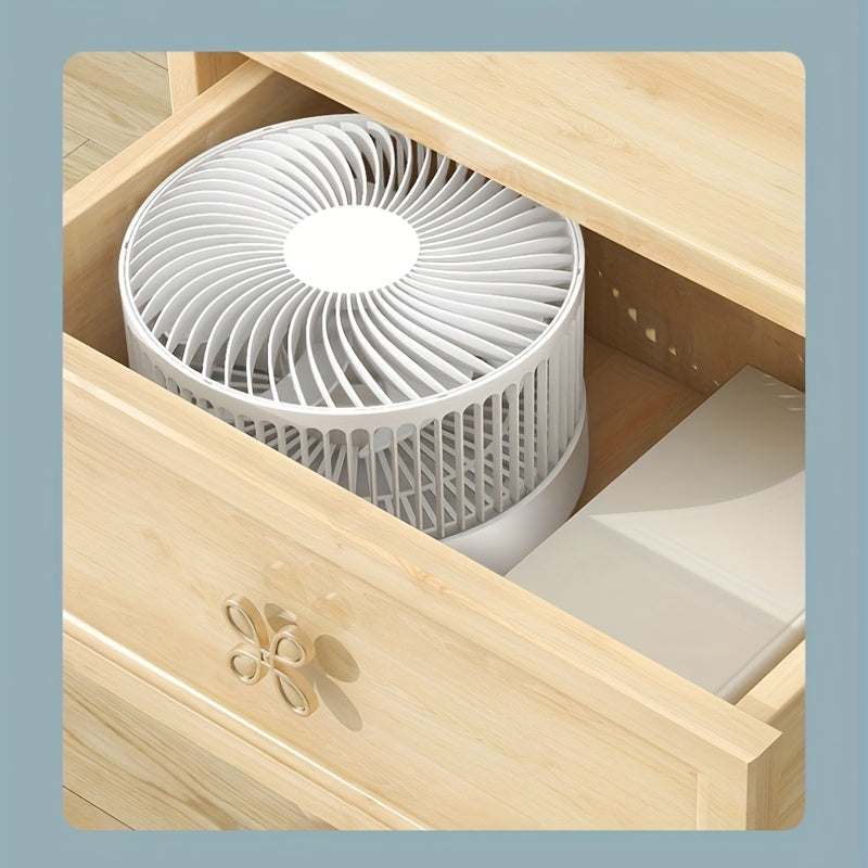 Portable Oscillating Table Fan Touch Control USB Rechargeable Compact Lightweight