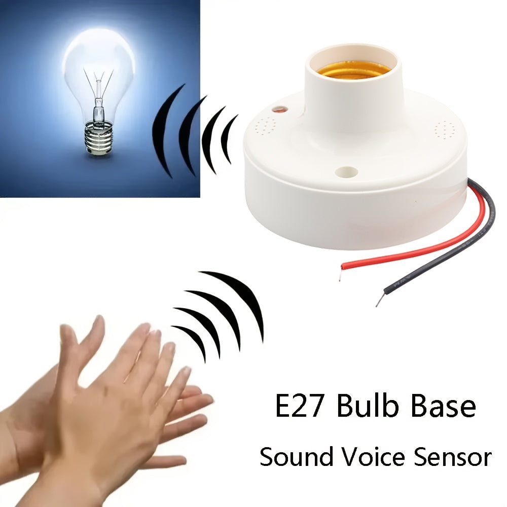 E27 LED Bulb Holder with Sound Voice Control Sensor and Delay Switch 85V-265V