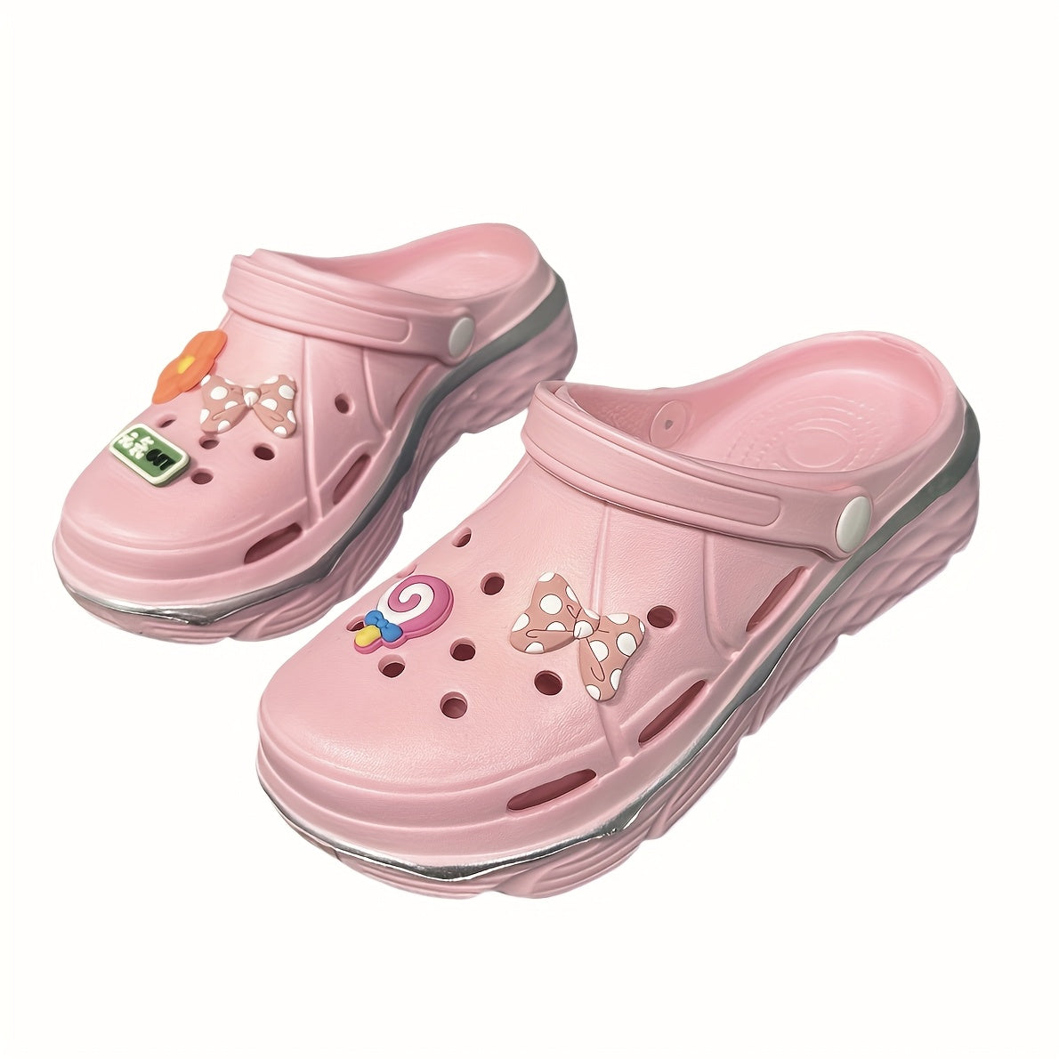 Women Breathable EVA Platform Shoes with Bow and Butterfly Accents