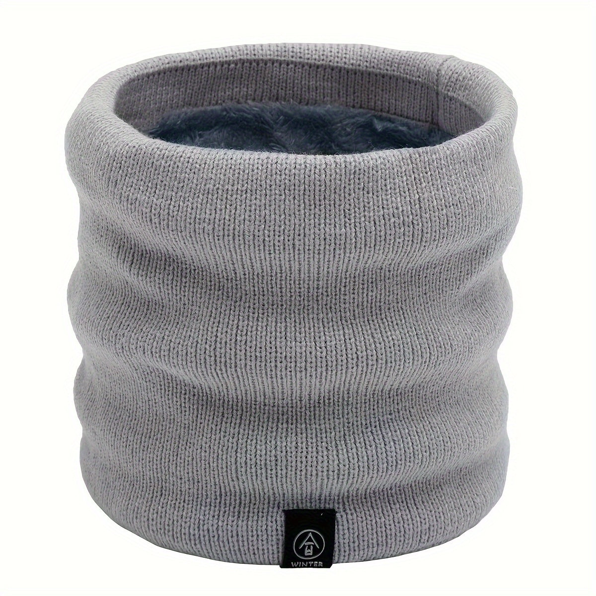 Unisex Fleece-Lined Neck Gaiter Winter Scarf for Outdoor Cycling Running Cold Weather