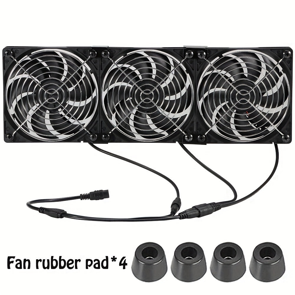 3 Pack 120mm Computer Fans for Cooling Cabinets Servers and Workstations