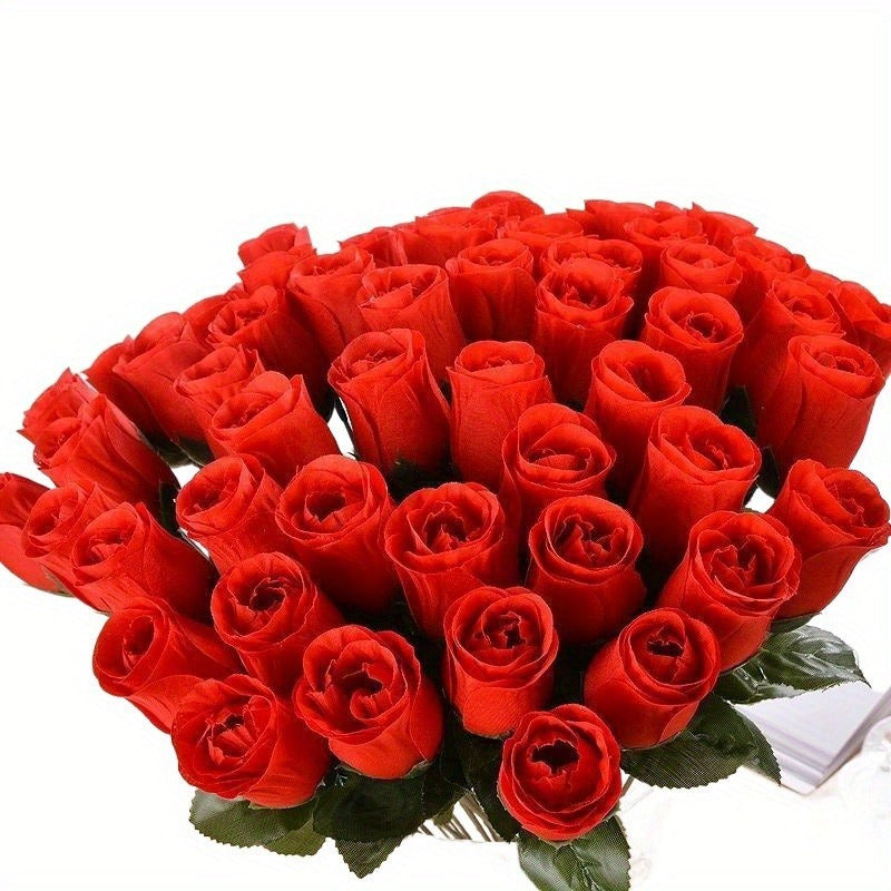 Ramo de terciopelo artificial de rosas para bodas en casa y Día de San Valentín