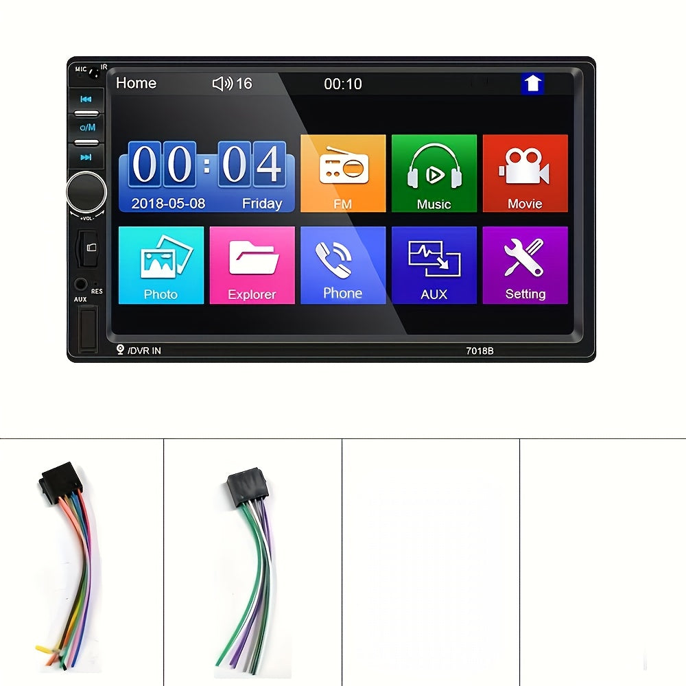 Car Multimedia Player 17.78cm 2Din Car Stereo System Wireless Mirror Link FM