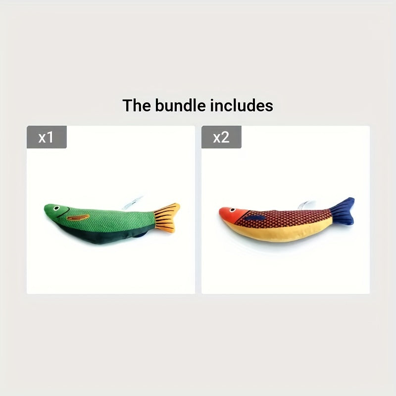 Mushuk o'yinchoqi Saury baliq crinkle ovozli yumshoq bardoshli ichki interaktiv o'yin to'plami