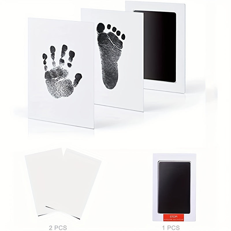 Baby Handprint Kit with No Wash Print Oil and Souvenir for Newborns and Pets