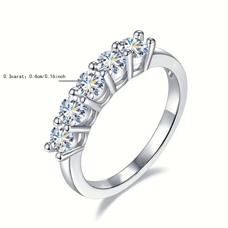 Women’s Sterling Silver Earrings with 1.5 Carat Moissanite for Daily Wear