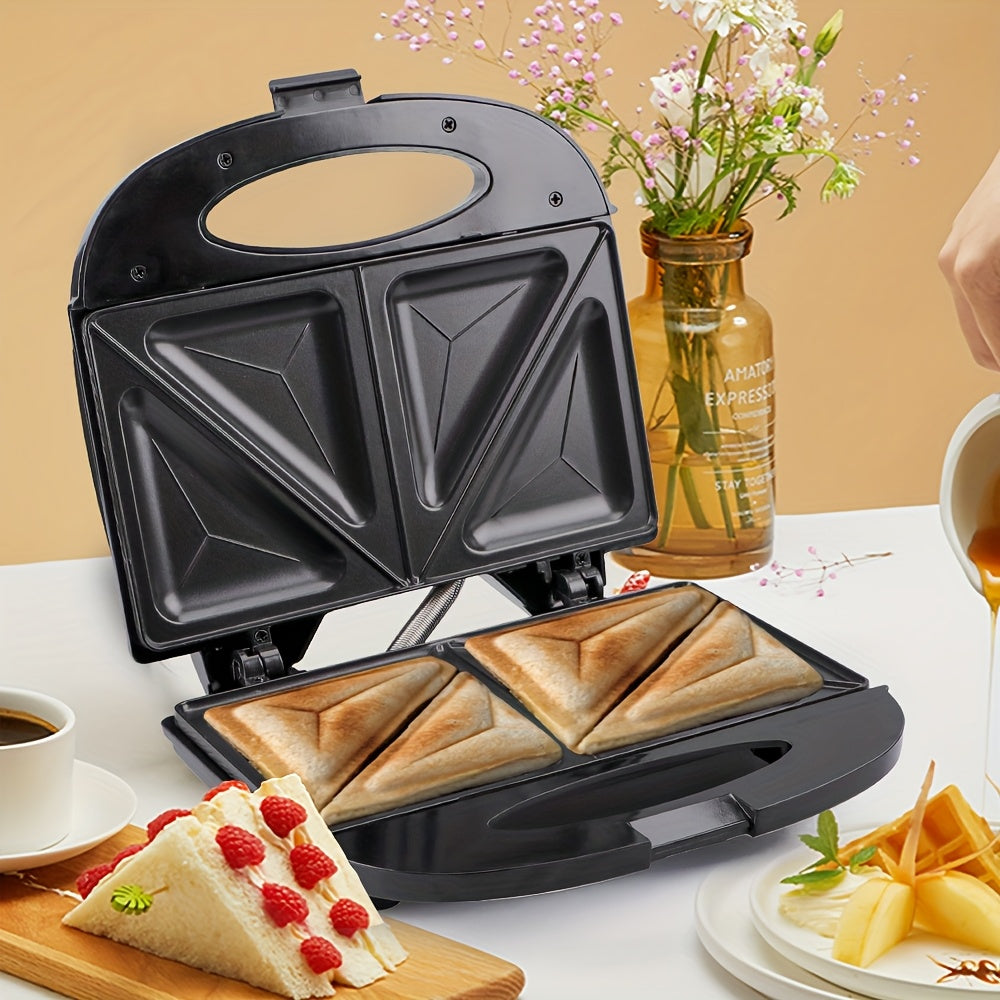 1 dona Nonstick Waffle Maker Pan Belgiya vafli va sendvichlar uchun, bir nechta bo'laklarga bo'lingan, nonushta uchun ideal.