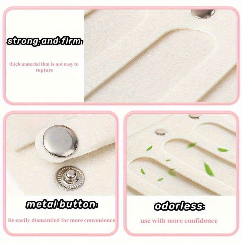 Devorga o'rnatiladigan soch aksessuarlari saqlash racki, soch kliplari, boshbandlar va galstuklar uchun mo'ljallangan felt tashkilotchisi