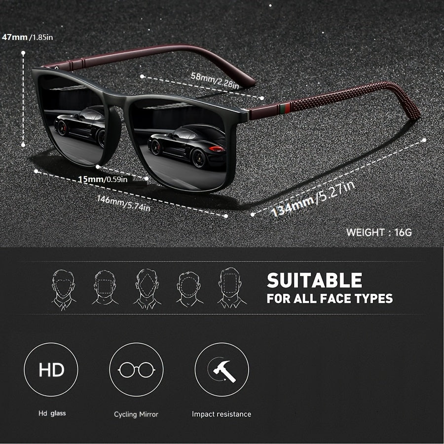 Erkaklar va ayollar uchun vintage chiziqli kvadrat moda ko'zoynaklari, haydash, baliq ovlash, sayohat va ta'til uchun hashamatli dizayner ko'zoynaklari. Tropik plyaj ta'tili pastel ranglarida klassik to'rtburchakli uslub.