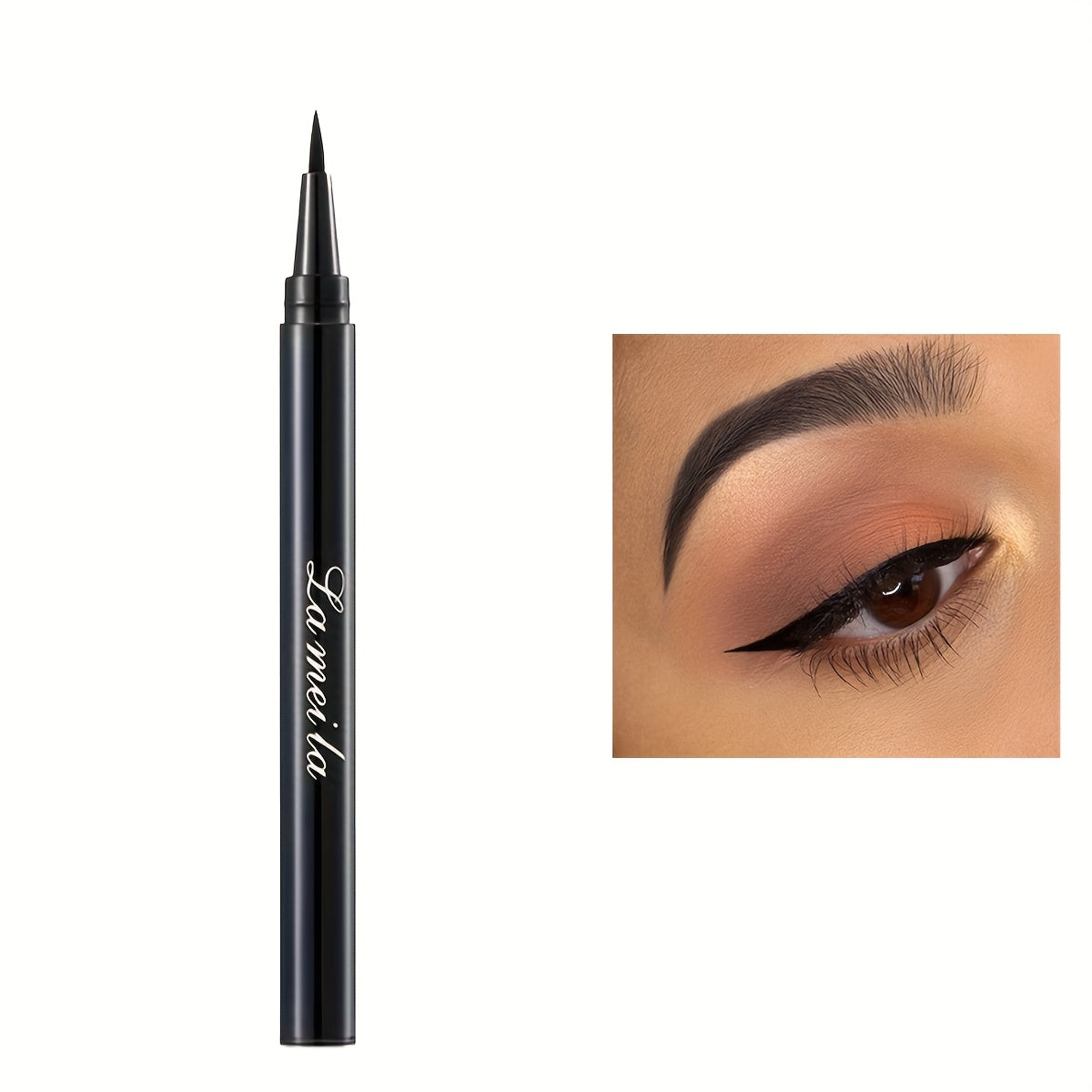 Black Liquid Eyeliner Pen for Women Waterproof Smudge-Proof Long-Lasting