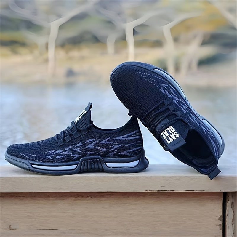 Men's White Athletic Sneakers for Running Hiking All-Season Durable Outsole