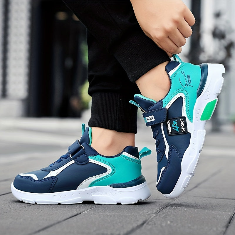 Children's All-Season Sports Sneakers for Boys and Girls with Hook-and-Loop Closure