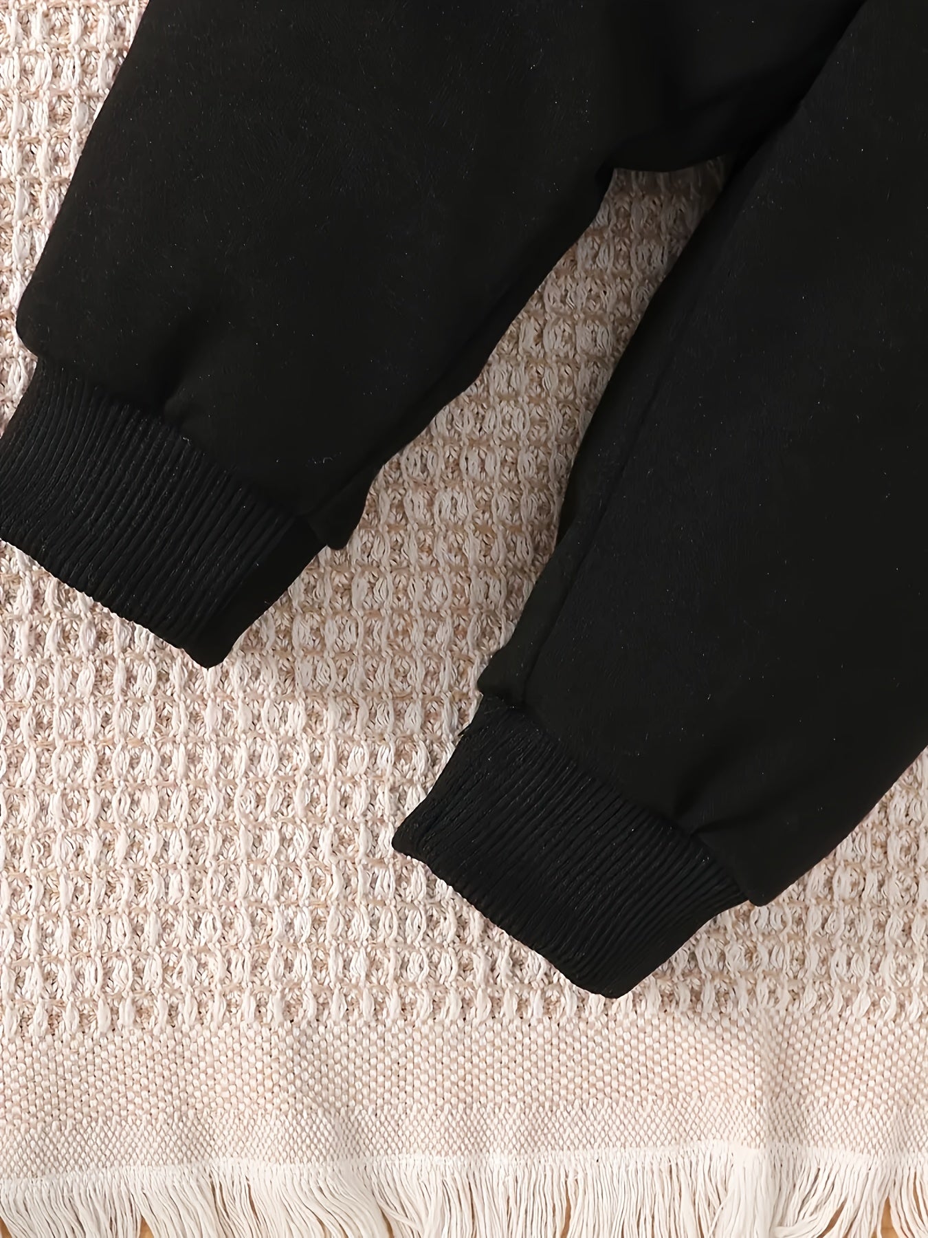 Комплект из 2 предметов с принтом "Я люблю папу": худи и брюки из полиэстера для мальчиков и девочек, предназначенный для уличной носки.