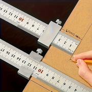 Aluminum 30cm x 50cm Straight Ruler Multi-purpose Measurement Tool for Craftsmen