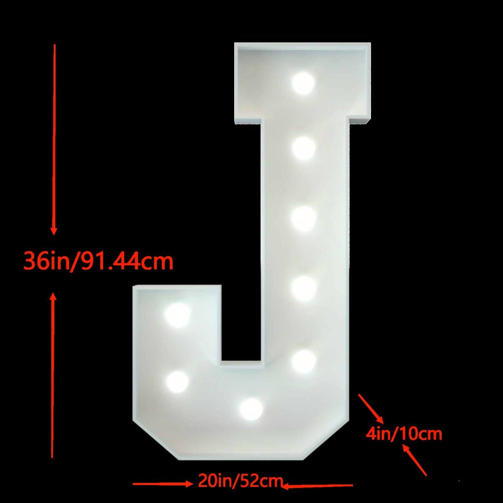 91.44cm LED Marquee Light Up Letters A-Z for Party Wedding Birthday Decor