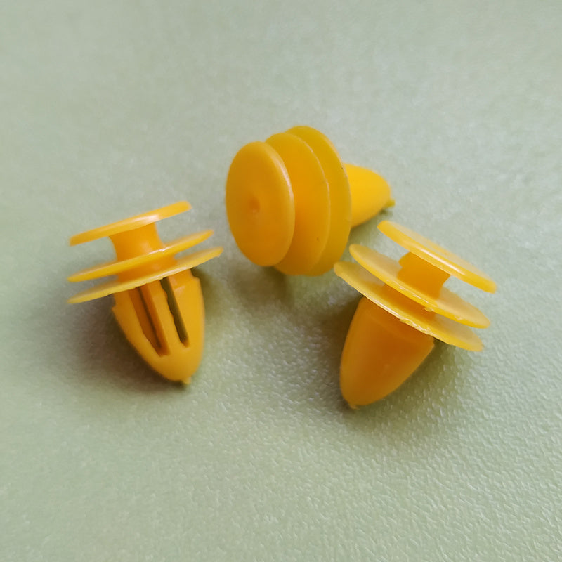 50 Pcs Yellow Plastic Rivet Clips Auto Door Trim Fasteners 9mm