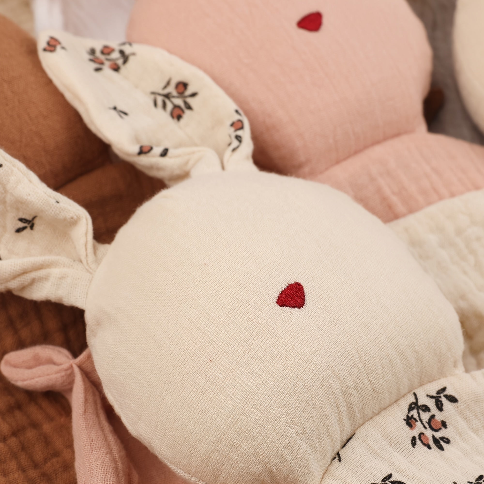 Baby Security Blanket Organic Cotton Floral Pattern Soft and Gentle for Nursery and Home Use