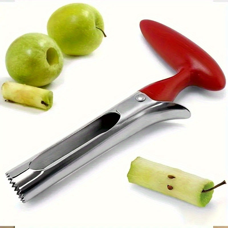 Stainless Steel Apple Corer with Ergonomic Handle for Fruits and Vegetables