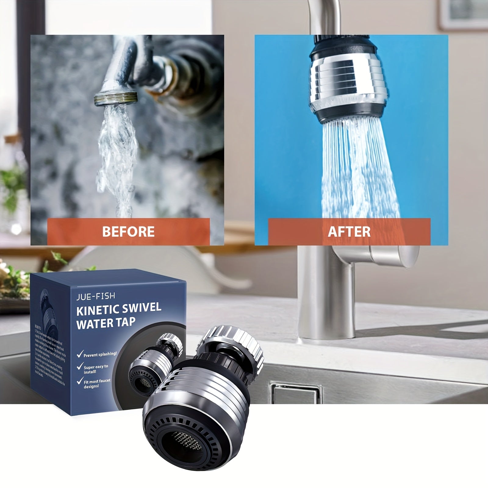 Universal Pressurized Stainless Steel Shower Head for Bathroom, RV, Kitchen