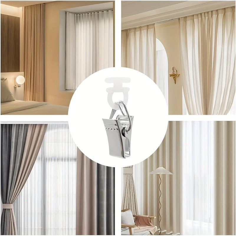 50 zanglamaydigan po'latdan yasalgan pardalar klip halqalar, rulmanli to'p va tishli qulflar bilan