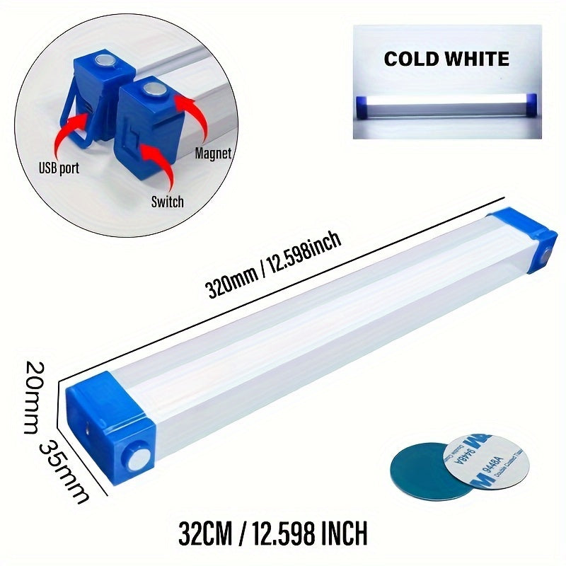 Lihangstar LED Camping Tube: Qayta zaryadlanadigan, Magnit quyruq, 3 ta yoritish rejimi, Geometrik dizayn, Portativ bozor yoritgichi, Osma qopqoq, O'z-o'zidan turadigan, Devorga o'rnatiladigan, 400mAh batareya, Yotoqxona tungi yoritgichi