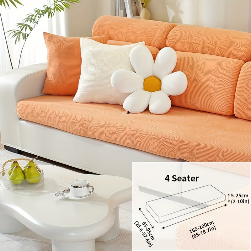 Чехол для дивана жаккард с универсальной посадкой и эластичным дизайном для защиты мебели и домашнего декора в любой комнате.