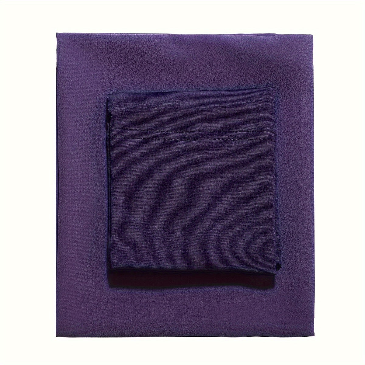 Juego de 2 pañuelos de chiffon de color sólido con capuchas interiores a juego, pañuelos ligeros para mujeres