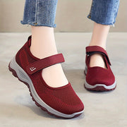 Women's Mesh Walking Shoes Solid Color Ankle Band Soft Sole Sneakers