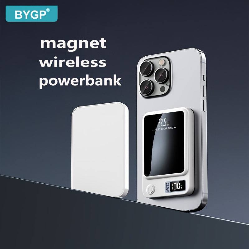 10000mAh Portable Magnetic Wireless Power Bank with PD Fast Charging USB-C Emergency Backup for iPhone