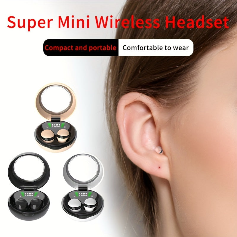 Mini Wireless Earbuds Invisible Bluetooth Headphones with Microphone for Men and Women