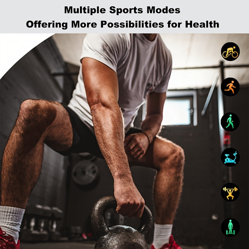 Unisex Smartwatch with 4.7cm TFT Display Fitness Sleep Tracker Sedentary Alert Wireless Calling Multi-Sport Compatibility