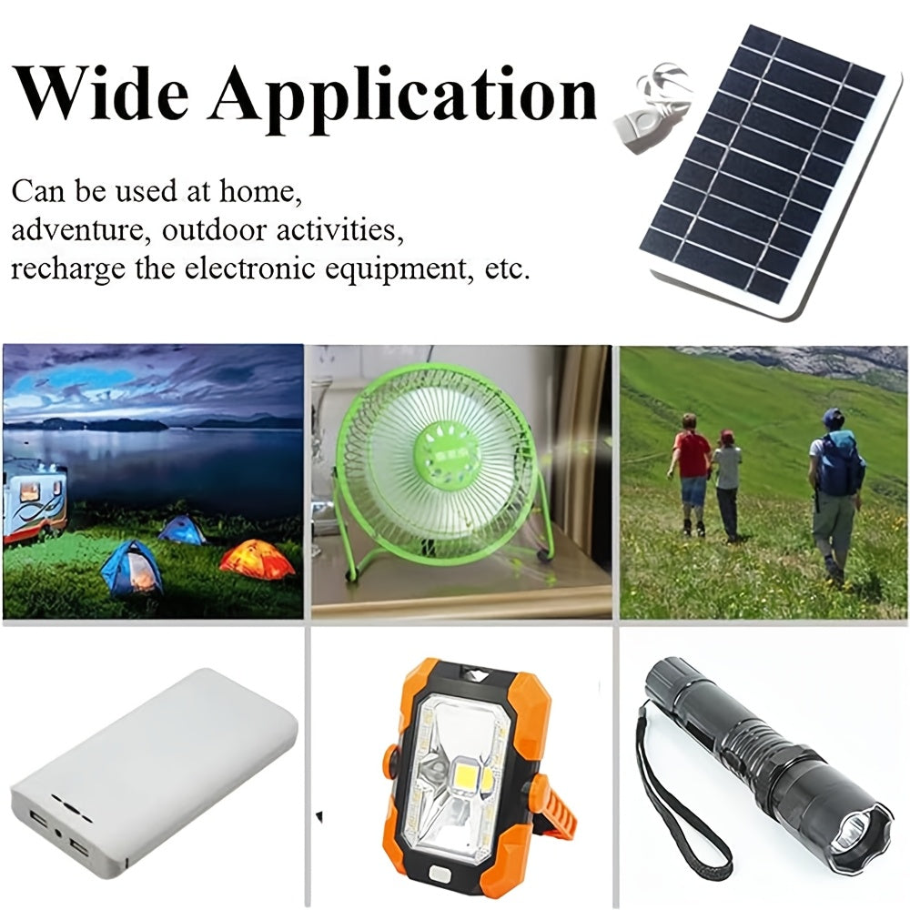 Cargador solar USB portátil para exteriores, panel solar para camping, para teléfonos y dispositivos