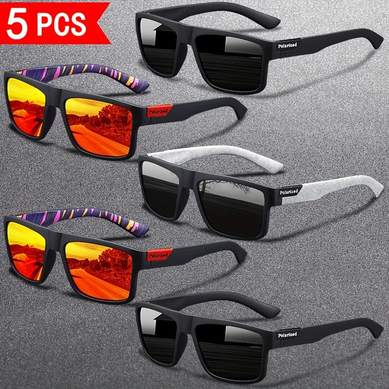 Square Fashion Glasses for Men and Women Polycarbonate Frame Decorated Mirror Polarized Photo Prop
