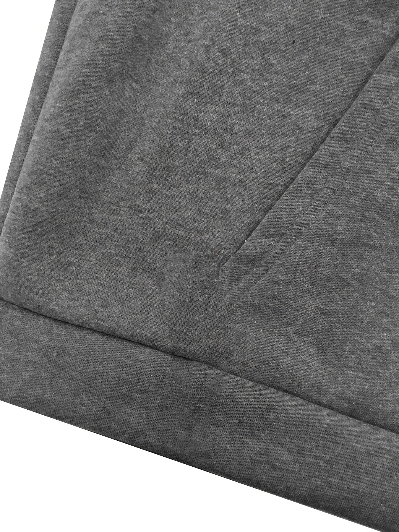 Men's Plus Size Casual Polyester Hoodie with Zipper Pockets and Drawstring Hood