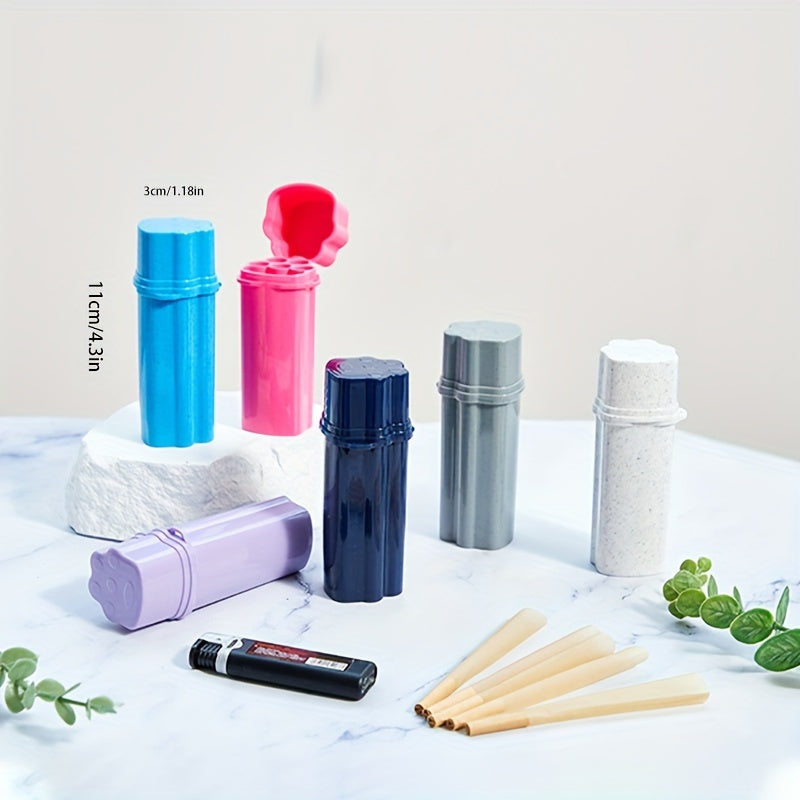 Unisex PVC Waterproof Lighter Case with Multiple Compartments and Lid