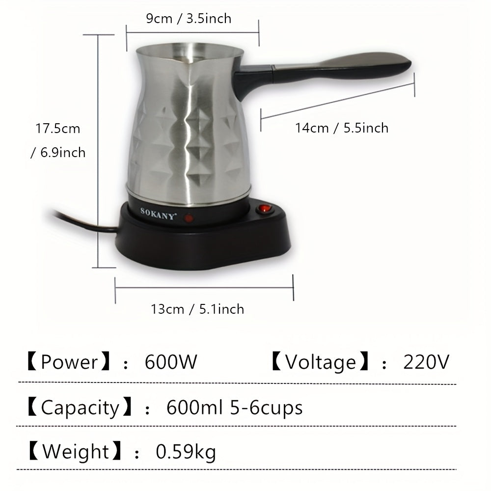 Compact Stainless Steel Coffee Maker 600W 500ml Electric Espresso Tea Milk
