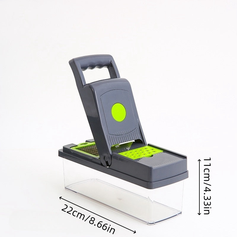 Vegetable Chopper with 7 Blades and French Fry Cutter for Onions Cucumbers Potatoes