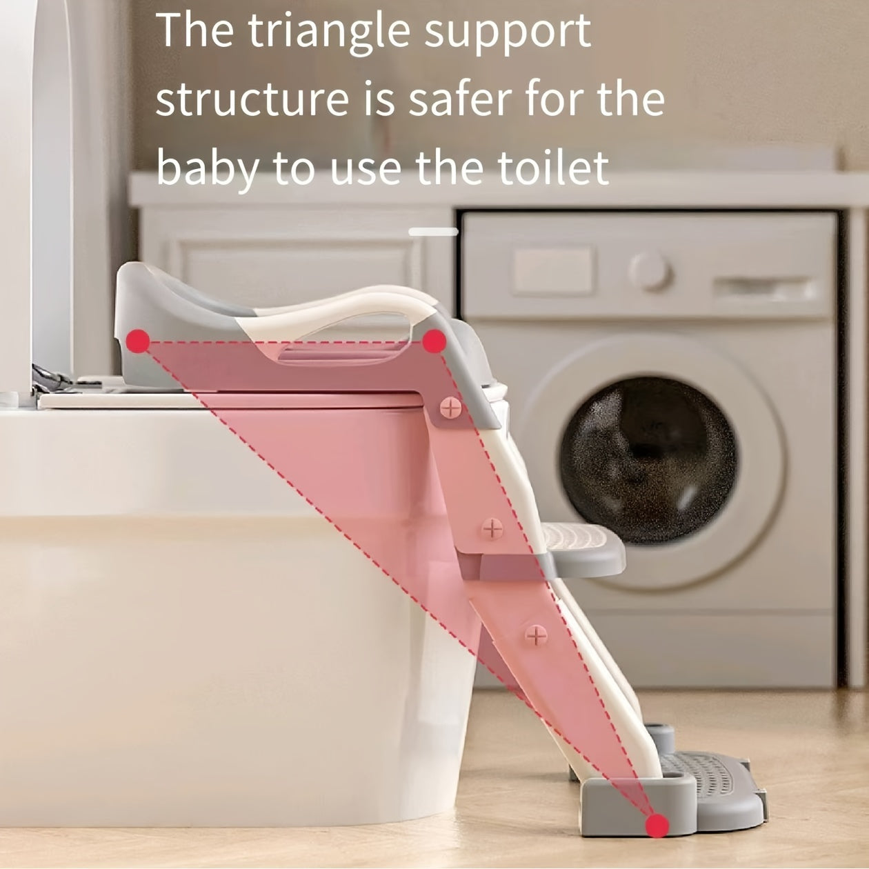 Серый пластиковый 3-в-1 многофункциональный детский туалетный тренажер, горшок-тренер, складная ступенька, кольцо для горшка для обучения туалету