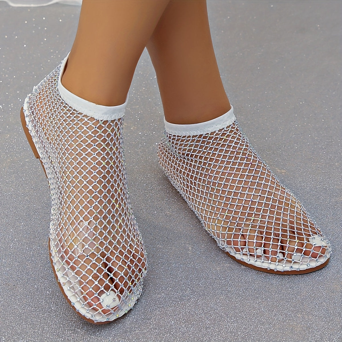 Women Mesh Slip-On Roman Sandals Casual Summer Flat Heel Pink