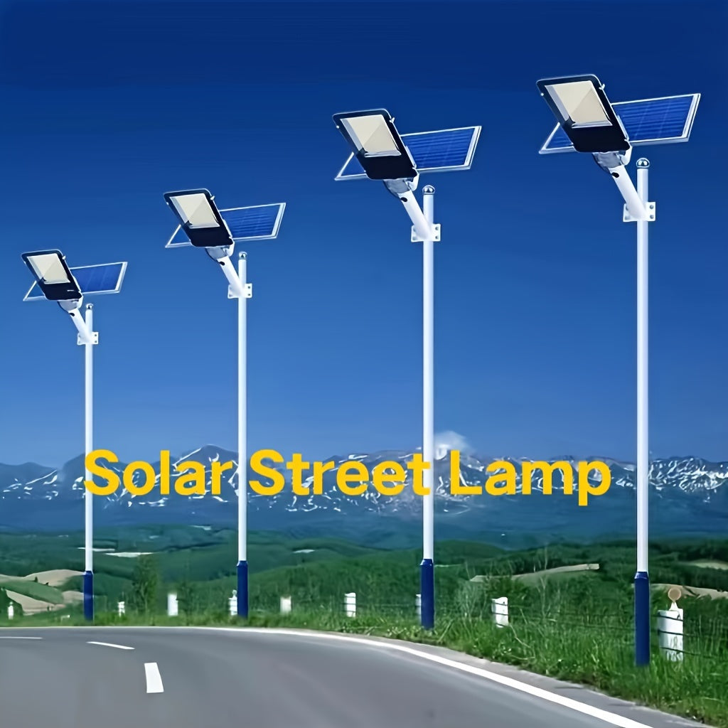 500W Solar Street Post Light with 20AH Battery 25W Solar Panel Remote Control
