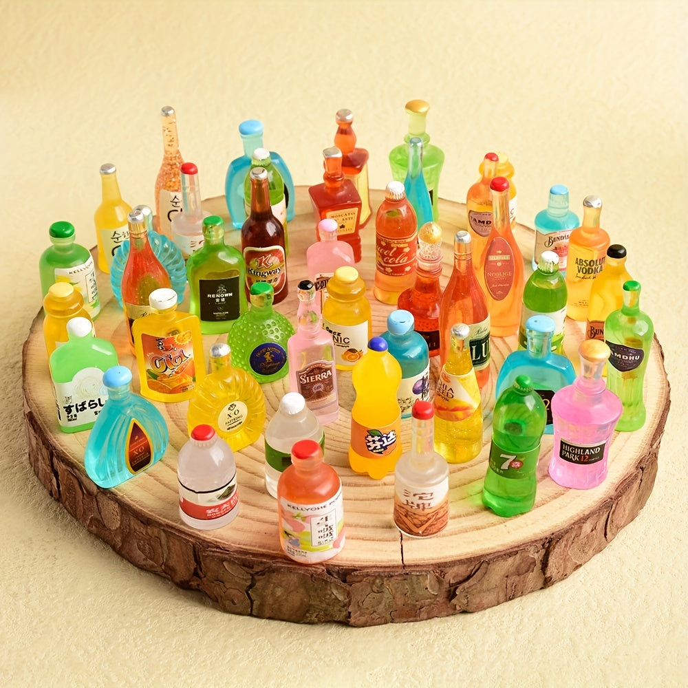 Pack of 30 Mixed Mini Imitation Drink Bottle DIY Earrings and Jewelry Accessories