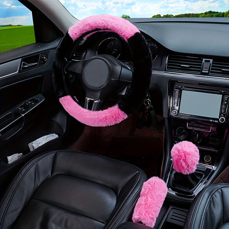 Ayollar uchun qishki jun mo'ynali rul boshqich qo'lqoplari va uzatish qutisi to'plami