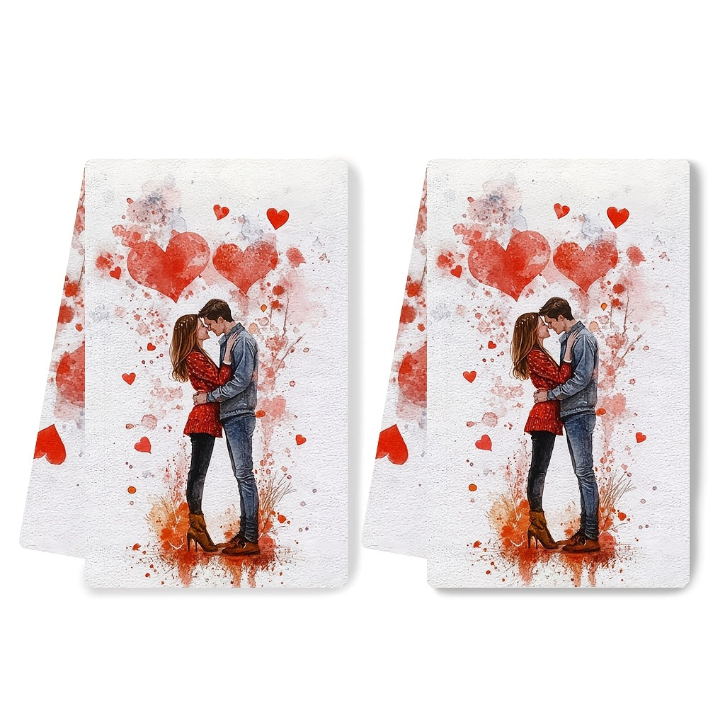 Valentine's Day uchun yumshoq oshxona sochiqlari, 40x60cm, singdiruvchi, mashina yuvishga mos