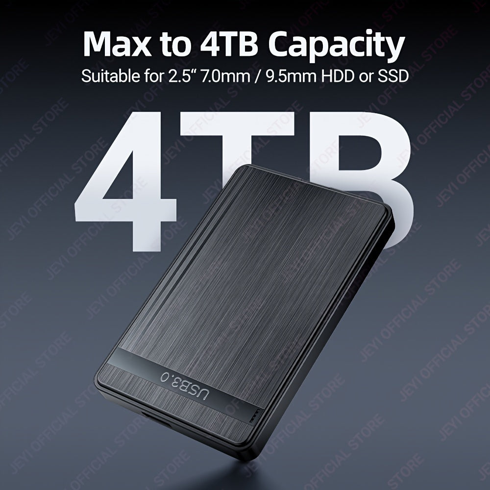2.5 Inch SATA SSD External Enclosure USB 3.0 Black for 7-9.5mm Drives